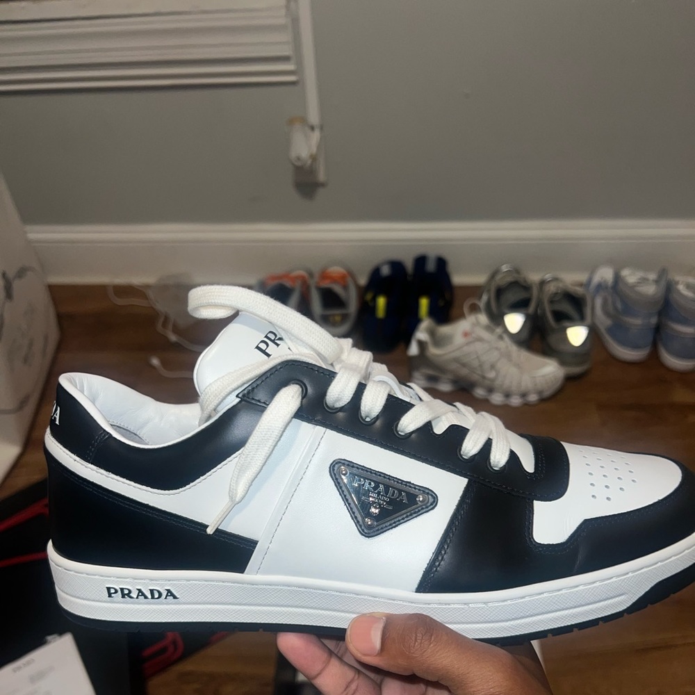 Prada Downtown Leather Sneakers